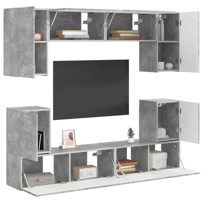 vidaXL TV Cabinet Set 5 pcs Concrete Grey Engineered Wood 3