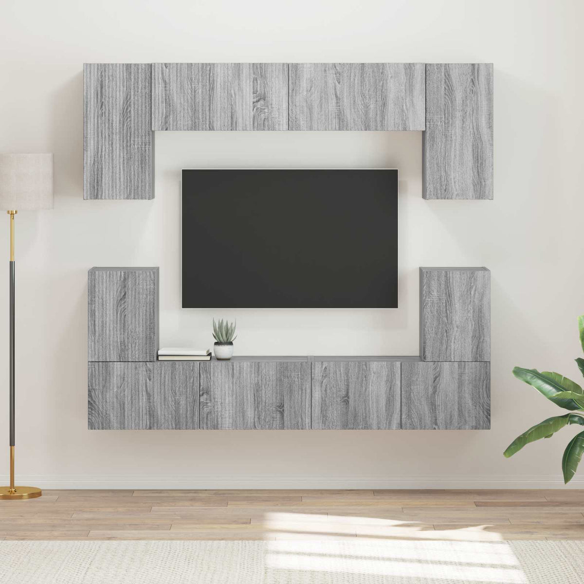 vidaXL TV Cabinet Set 5 pcs Grey Sonoma Engineered Wood 1