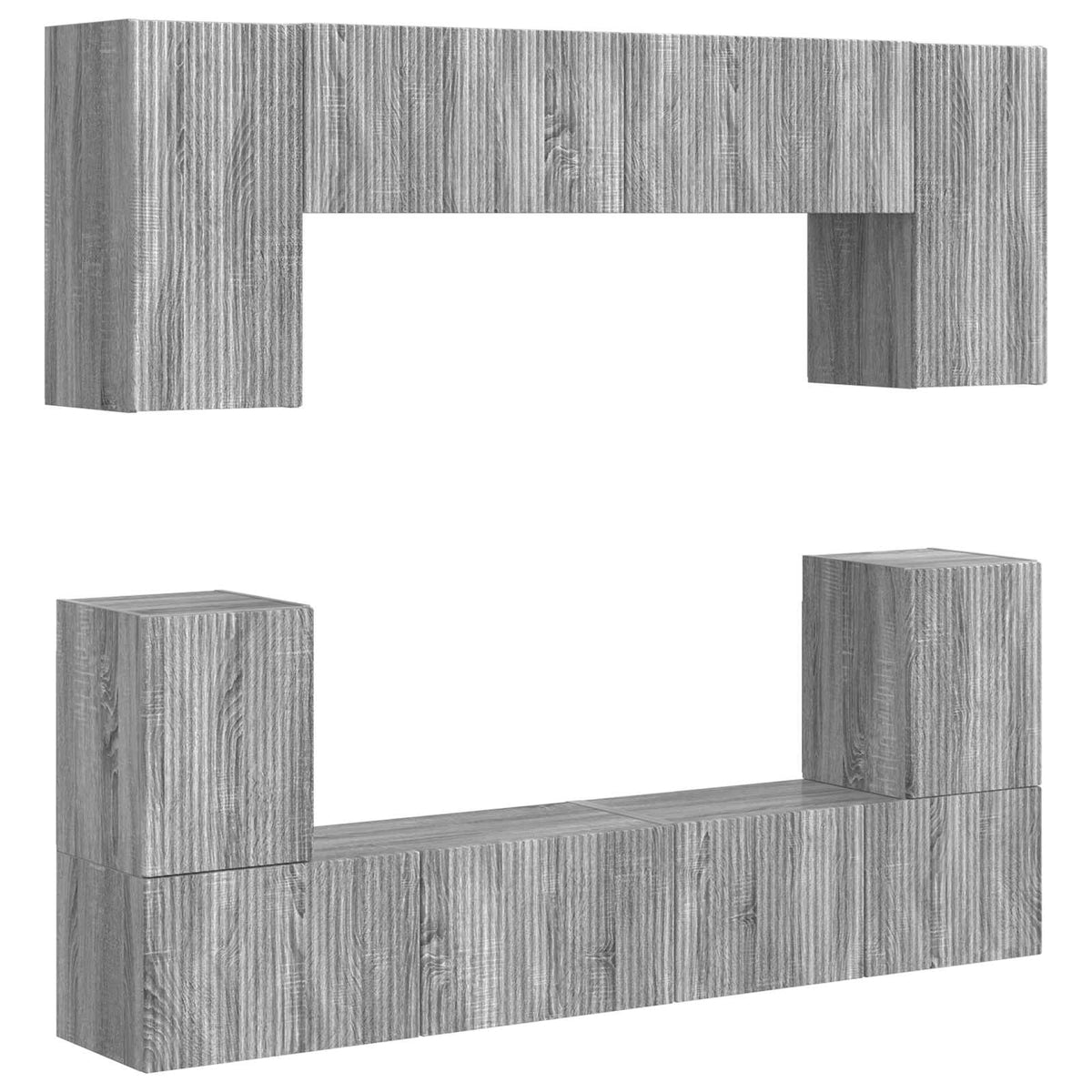 vidaXL TV Cabinet Set 5 pcs Grey Sonoma Engineered Wood 2