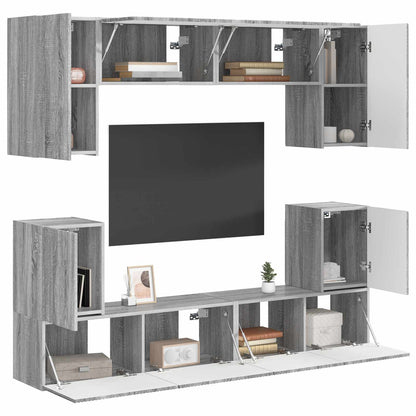 vidaXL TV Cabinet Set 5 pcs Grey Sonoma Engineered Wood 3