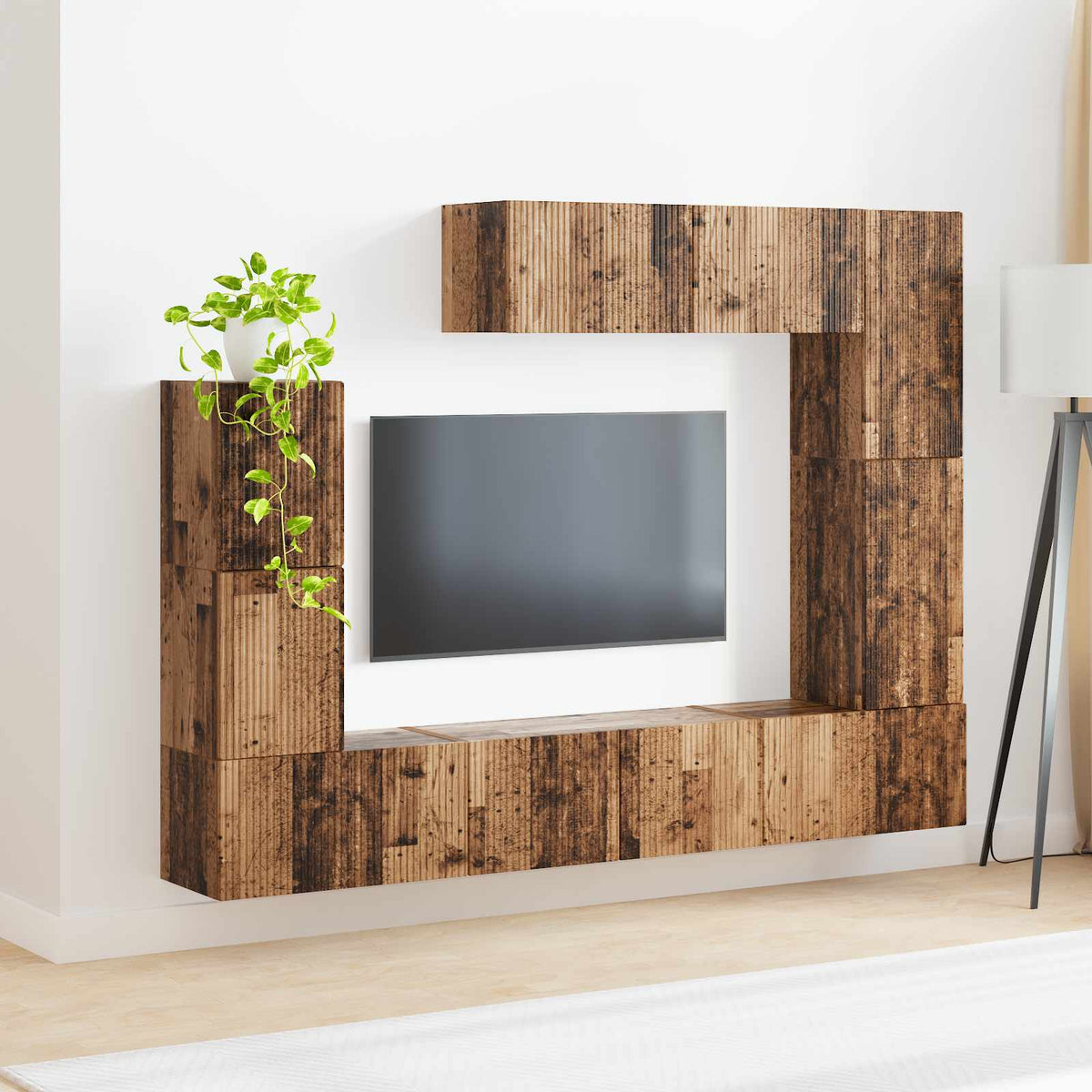 vidaXL TV Cabinet Set 5 pcs Old Wood Engineered Wood 4