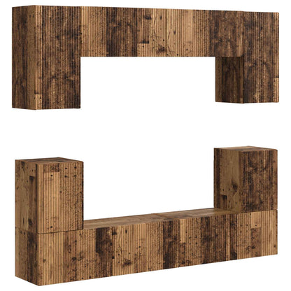 vidaXL TV Cabinet Set 5 pcs Old Wood Engineered Wood 2