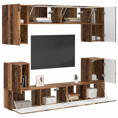 vidaXL TV Cabinet Set 5 pcs Old Wood Engineered Wood 3