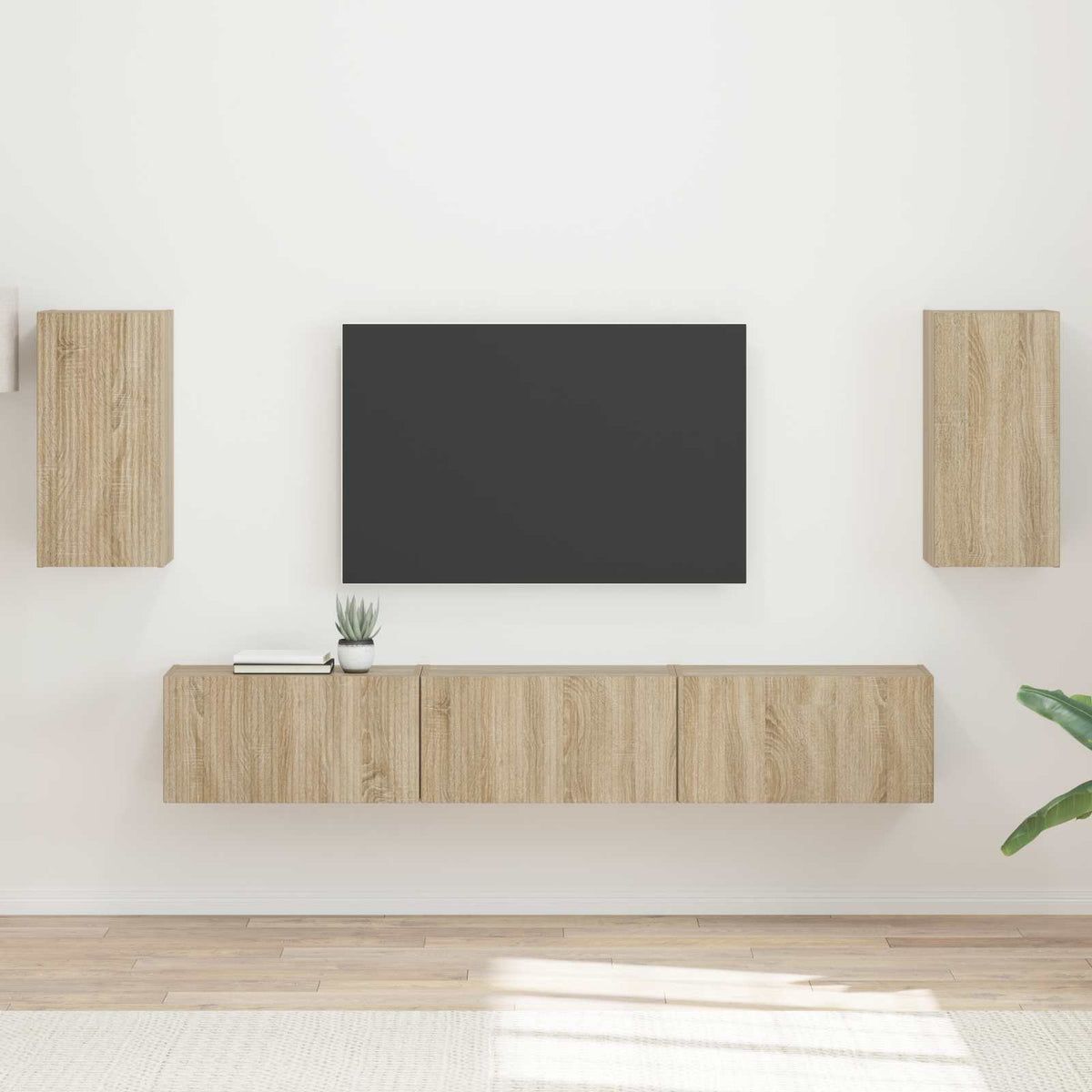 TV Cabinet Set 5 pcs Engineered Wood Sonoma oak