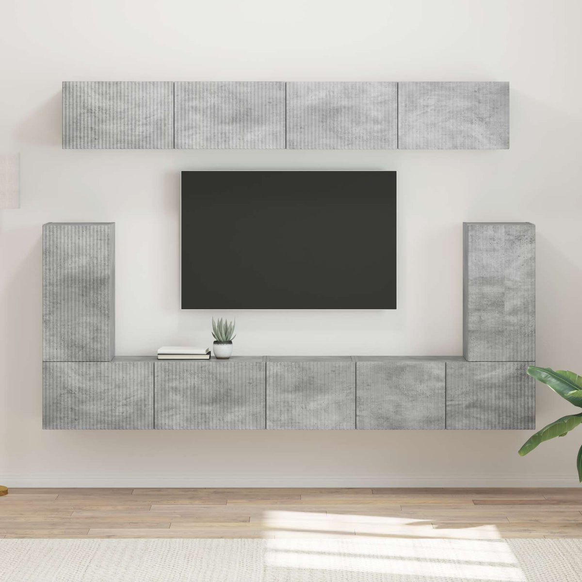 vidaXL TV Cabinet Set 5 pcs Concrete Grey Engineered Wood 1
