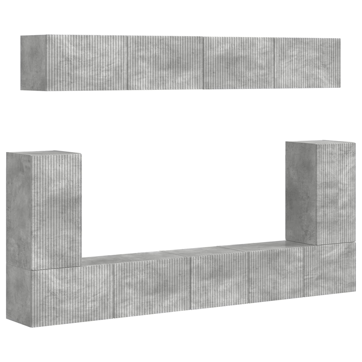 vidaXL TV Cabinet Set 5 pcs Concrete Grey Engineered Wood 2