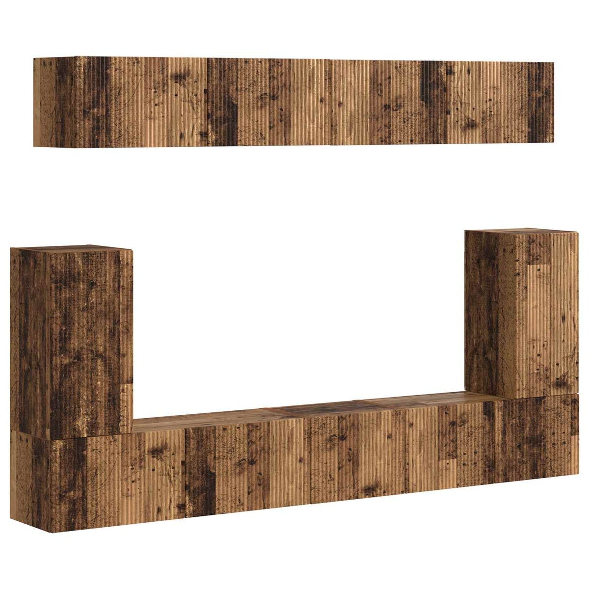 vidaXL TV Cabinet Set 5 pcs Old Wood Engineered Wood 2