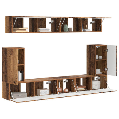 vidaXL TV Cabinet Set 5 pcs Old Wood Engineered Wood 3