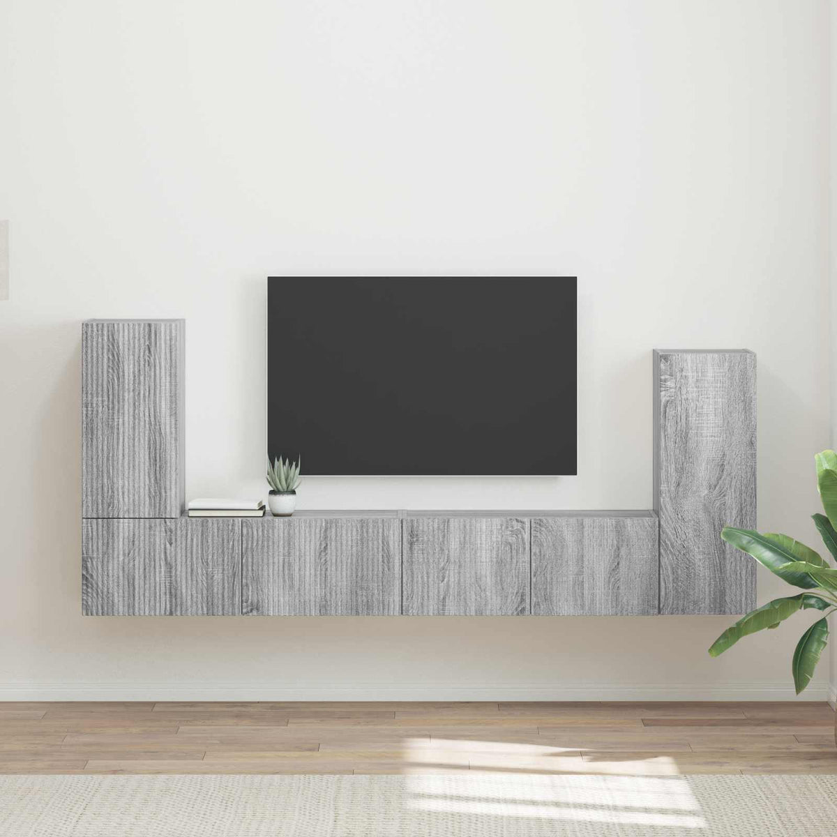 vidaXL TV Cabinet Set 4 pcs Grey Sonoma Engineered Wood 1