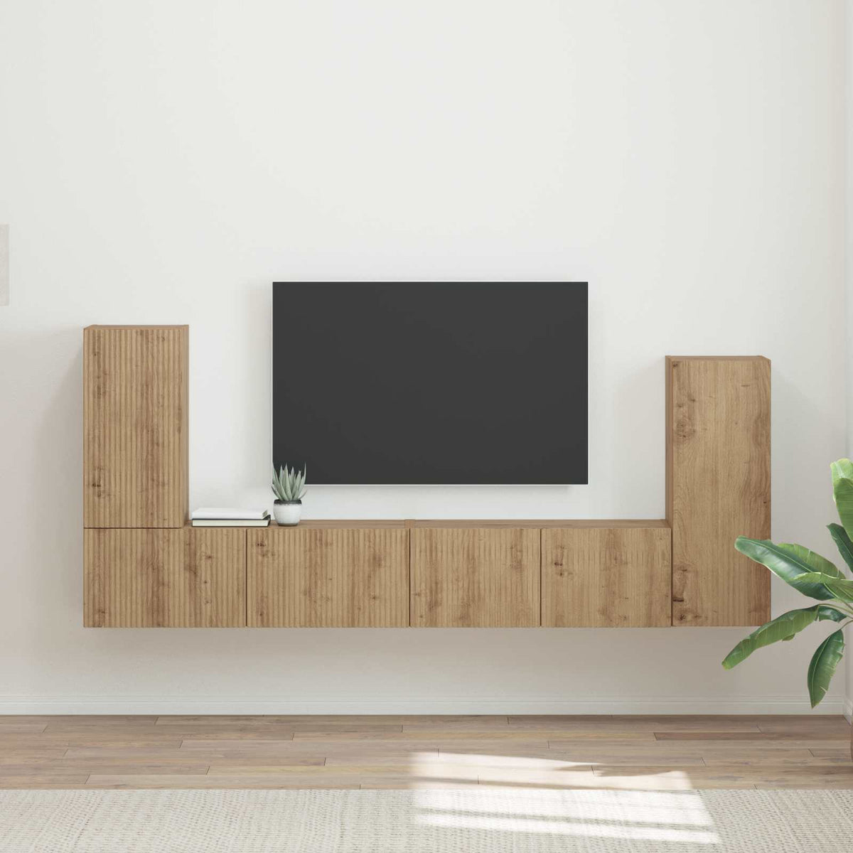 vidaXL TV Cabinet Set 4 pcs Artisan Oak Engineered Wood 1
