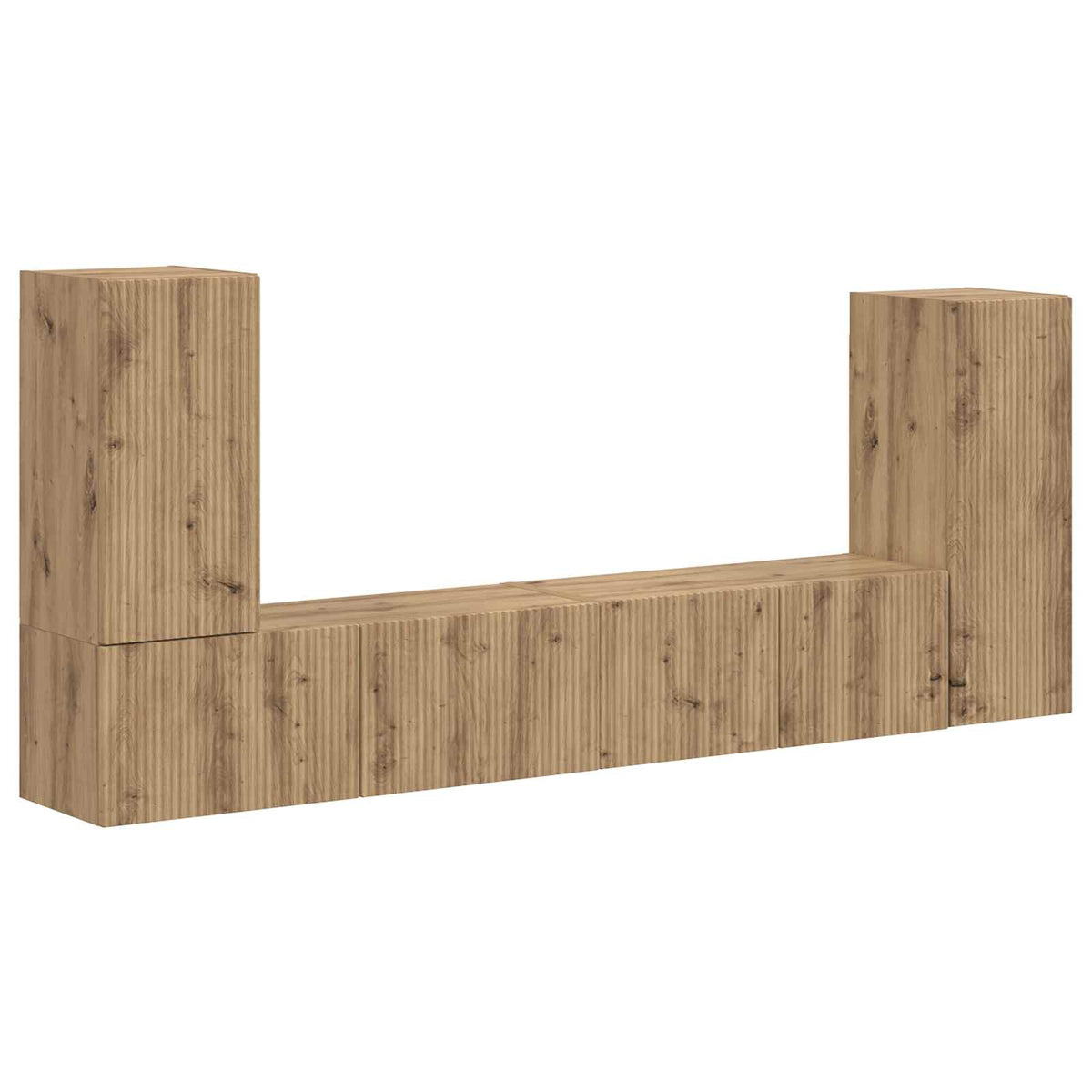 TV Cabinet Set 4 pcs Engineered Wood Artisan oak