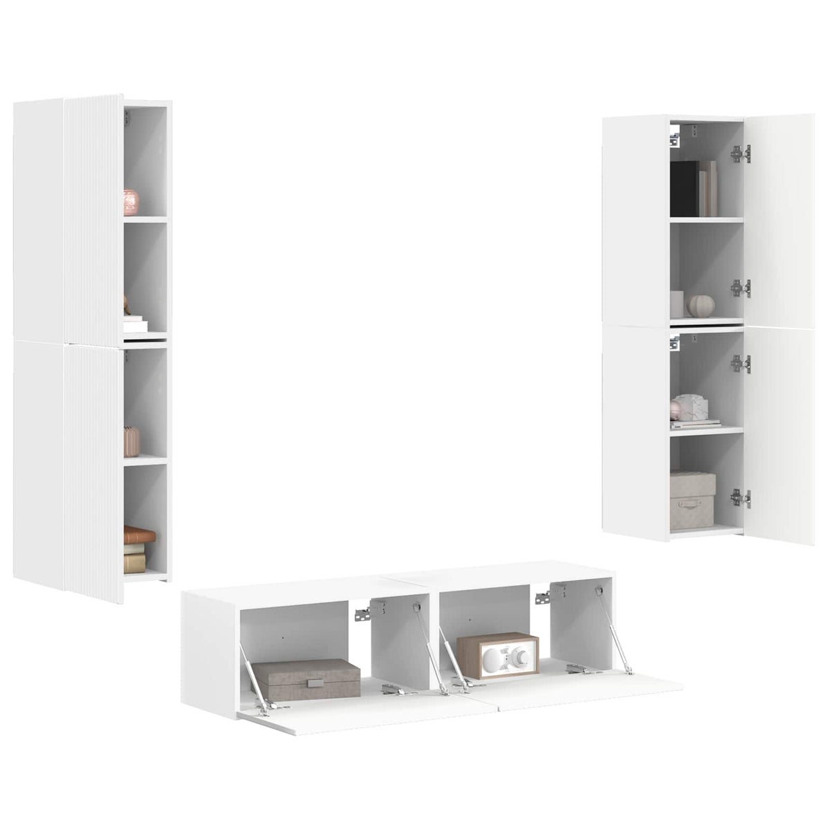 TV Cabinet Set 6 pcs 31 x 30 x 60 cm White