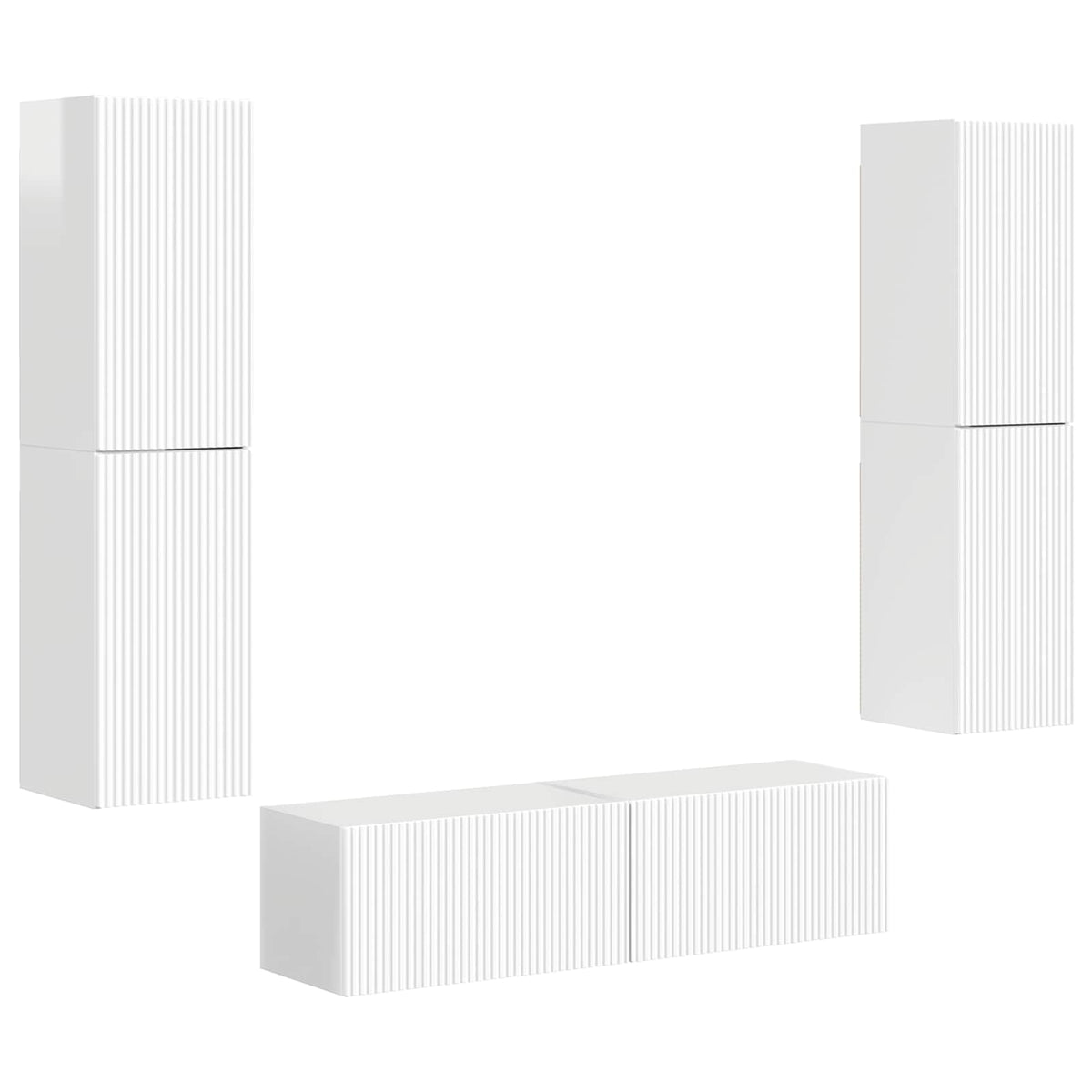 TV Cabinet Set 6 pcs 31 x 30 x 60 cm High gloss white