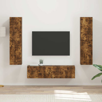 vidaXL TV Cabinet Set 6 pcs Smoked Oak Engineered Wood 1