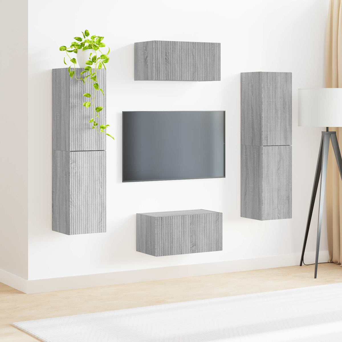 vidaXL TV Cabinet Set 6 pcs 31 x 30 x 60 cm Grey Sonoma 4