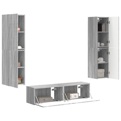 TV Cabinet Set 6 pcs 31 x 30 x 60 cm Grey sonoma