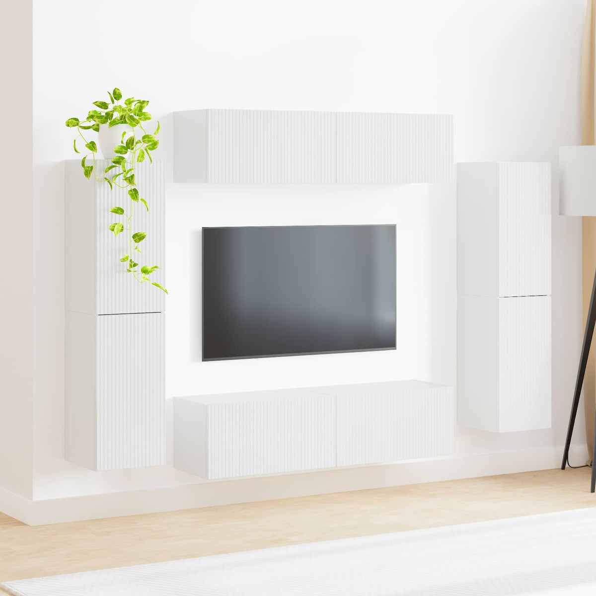 vidaXL TV Cabinet Set 8 pcs 31 x 30 x 60 cm High Gloss White 4