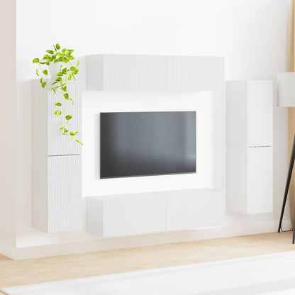 vidaXL TV Cabinet Set 8 pcs 31 x 30 x 60 cm High Gloss White 4
