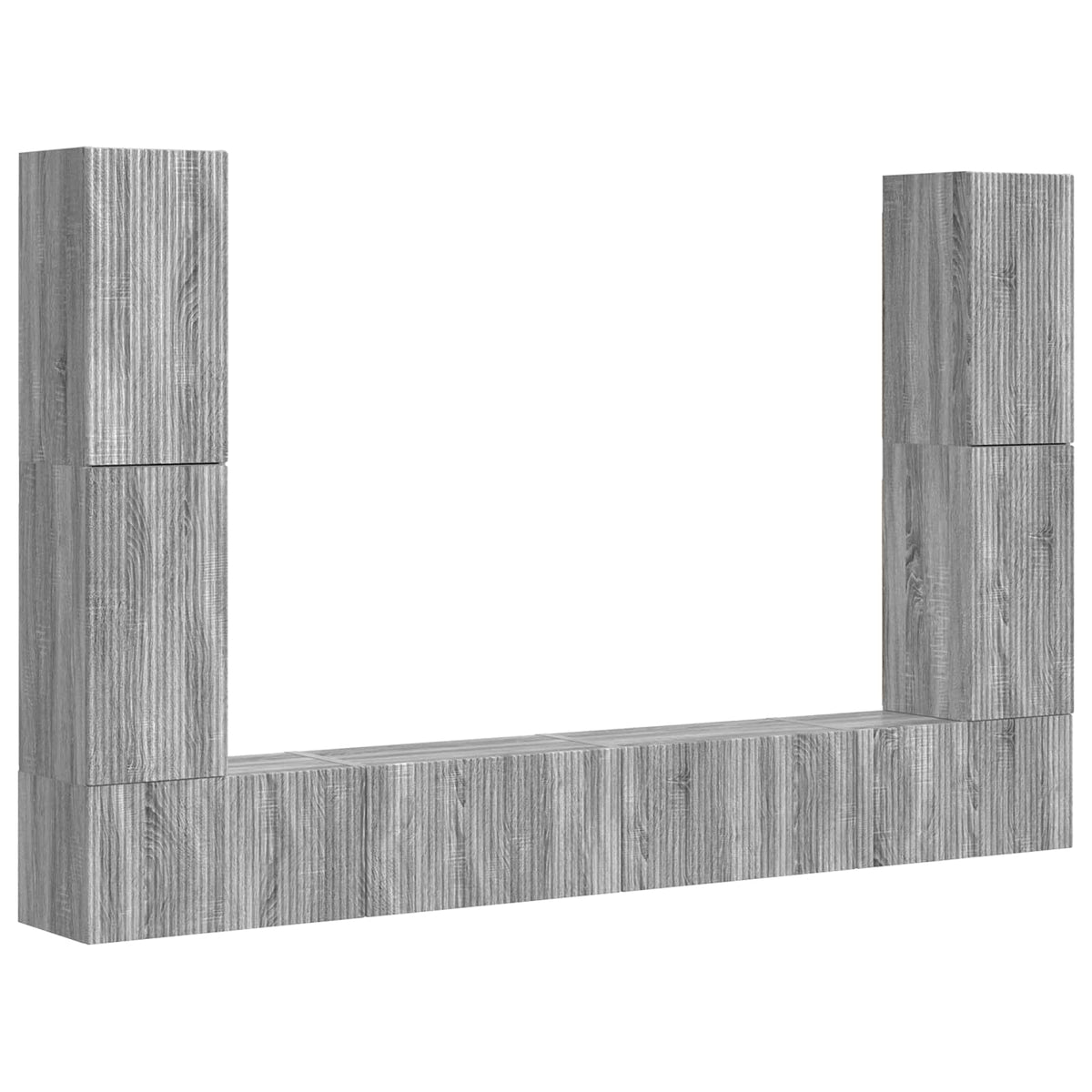 vidaXL TV Cabinet Set 8 pcs Grey Sonoma Engineered Wood 2