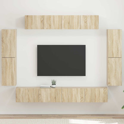 vidaXL TV Cabinet 8 pcs 98 x 31 x 29.5 cm Sonoma Oak 1