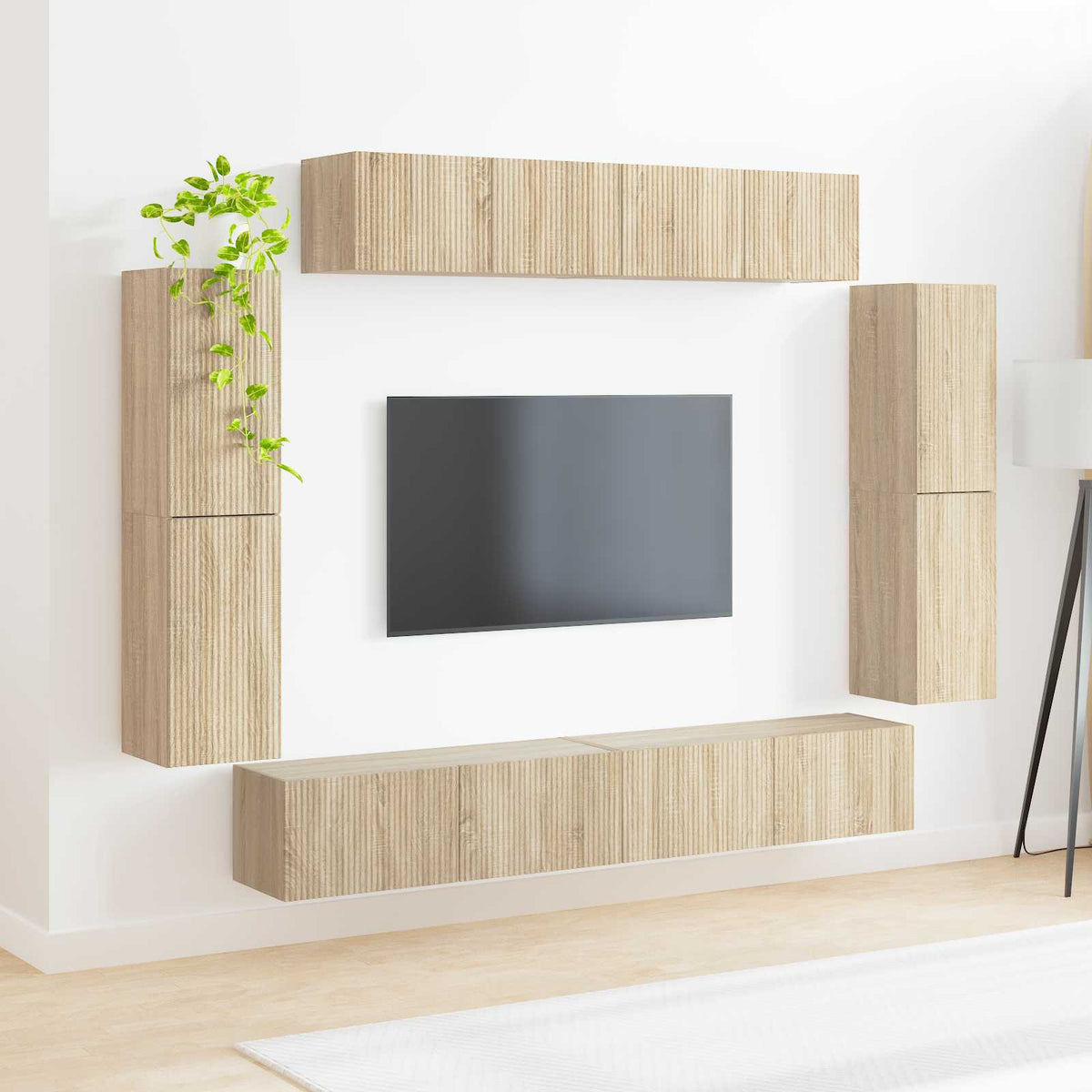 vidaXL TV Cabinet 8 pcs 98 x 31 x 29.5 cm Sonoma Oak 4