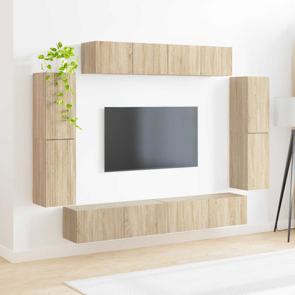 vidaXL TV Cabinet 8 pcs 98 x 31 x 29.5 cm Sonoma Oak 4