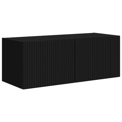 vidaXL TV Cabinet Set 4 pcs Black Engineered Wood 5