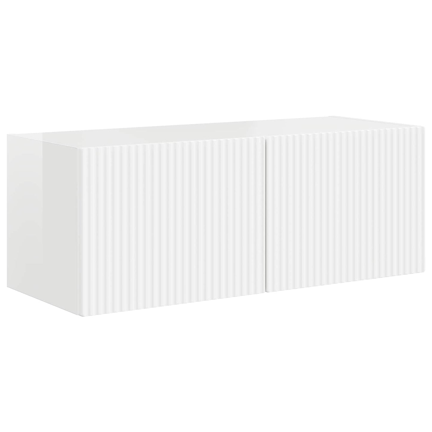 vidaXL TV Cabinet Set 4 pcs High Gloss White Engineered Wood 5
