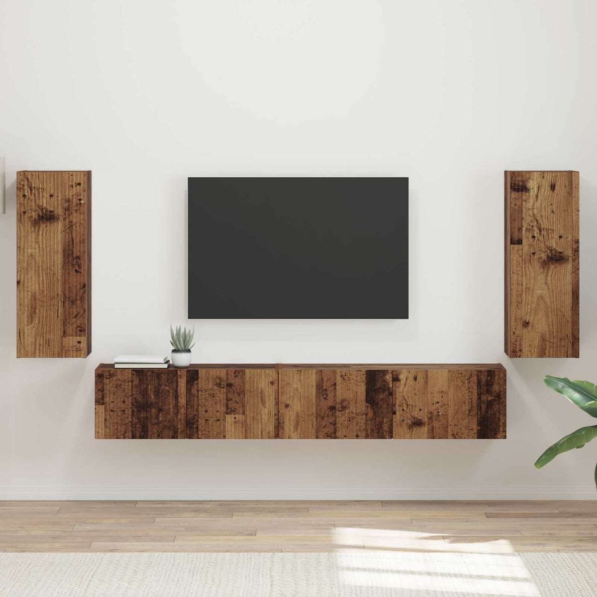 vidaXL TV Cabinet Set 4 pcs Engineered Wood