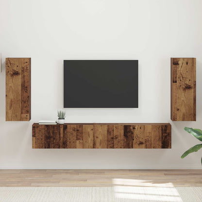 vidaXL TV Cabinet Set 4 pcs Engineered Wood