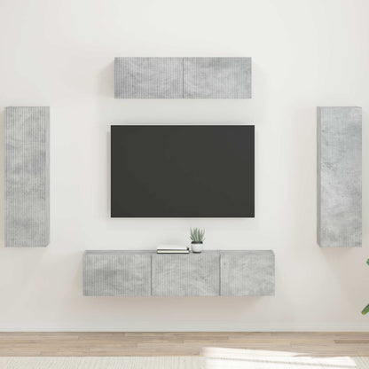 vidaXL TV Cabinet 5 pcs Concrete Grey 1