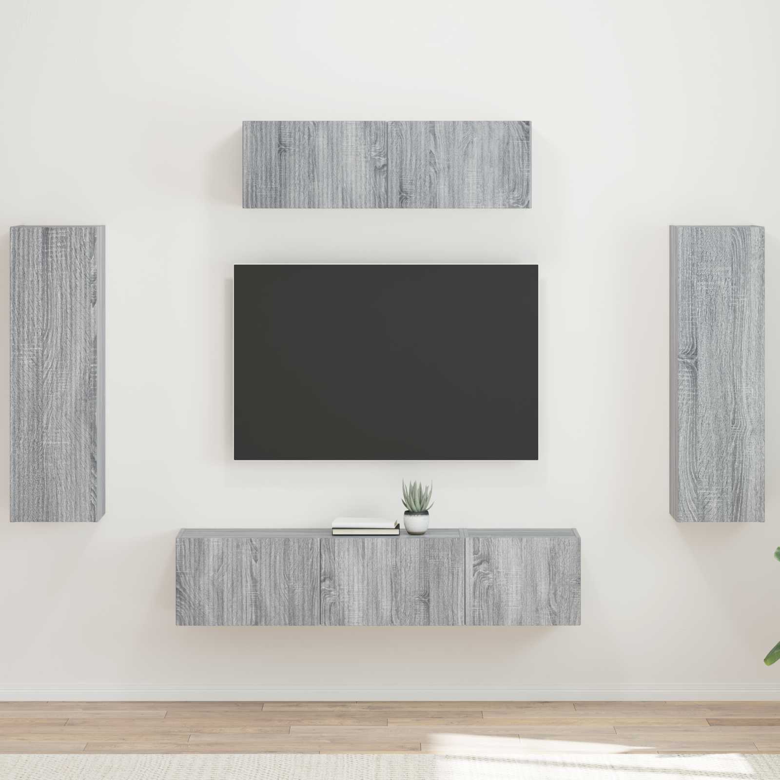 vidaXL TV Cabinet 5 pcs Grey Sonoma 1