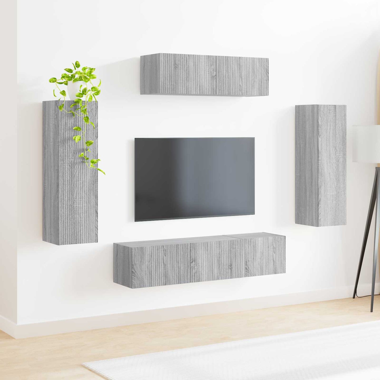 vidaXL TV Cabinet 5 pcs Grey Sonoma 4