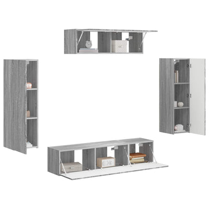 vidaXL TV Cabinet 5 pcs Grey Sonoma 3
