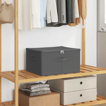 vidaXL Storage Box Non-woven fabric 90 L Anthracite 24 pcs