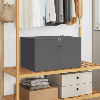 vidaXL Storage Box Non-woven fabric 90 L Anthracite 24 pcs