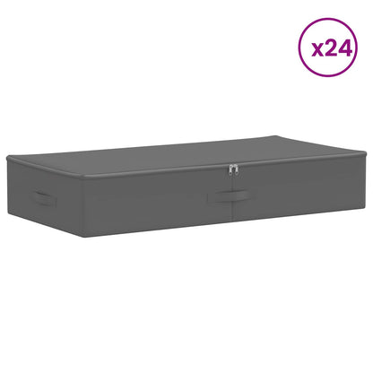 vidaXL Storage Box 24 pcs Non-woven fabric 100 x 50 x 18 cm 90 L 3