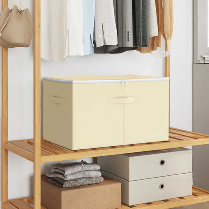 vidaXL Storage Box Non-woven fabric 90 L Cream 24 pcs