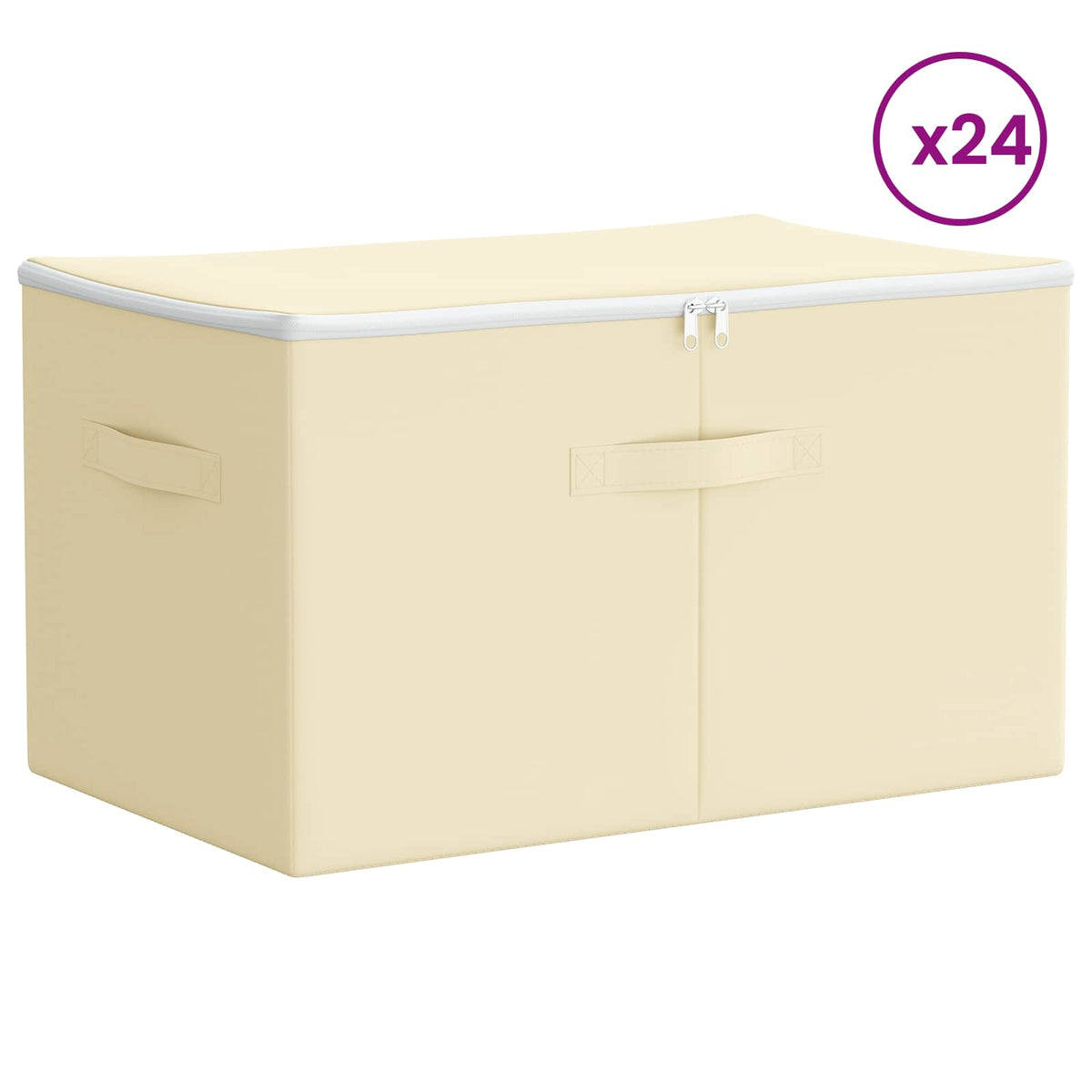 Storage Box Non-woven fabric 90 L Cream 24 60 cm 35 cm 43 cm