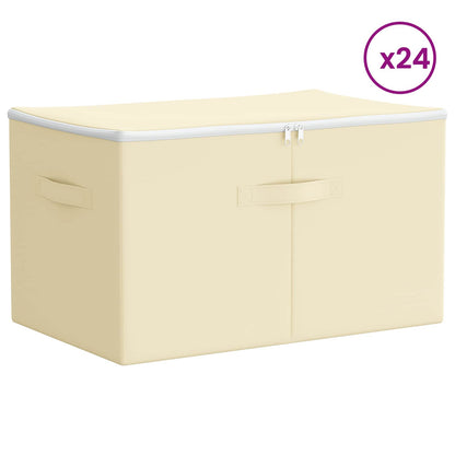 Storage Box Non-woven fabric 90 L Cream 24 60 cm 35 cm 43 cm