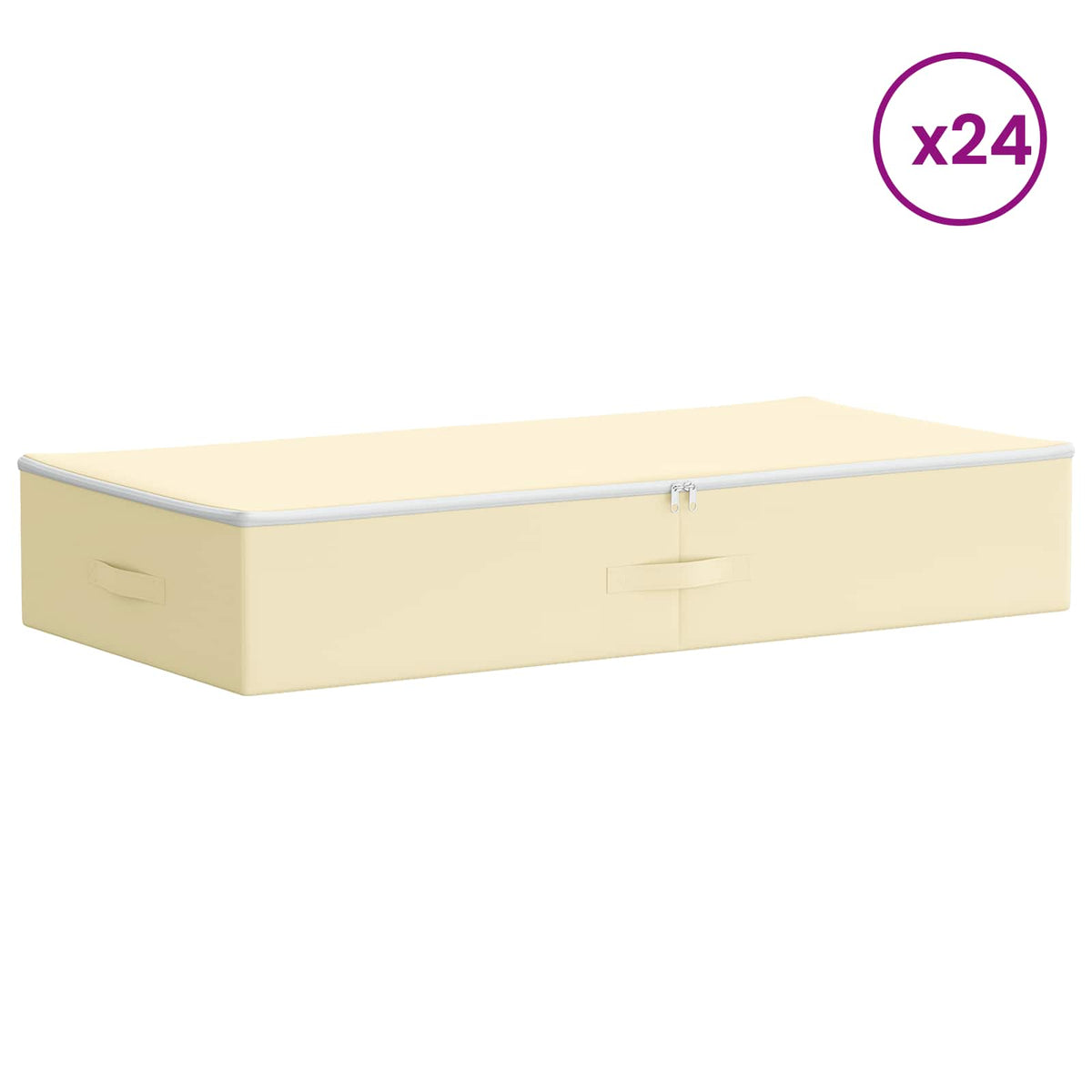vidaXL Storage Box 24 pcs Non-woven fabric 90 x 48 x 15 cm 64.8 L 3