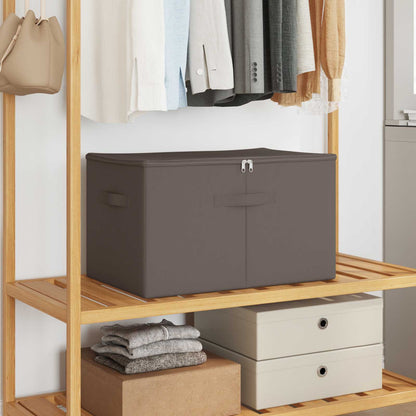 vidaXL Storage Box 24 pcs Non-woven fabric 60 x 43 x 35 cm 90.3 L Grey 1