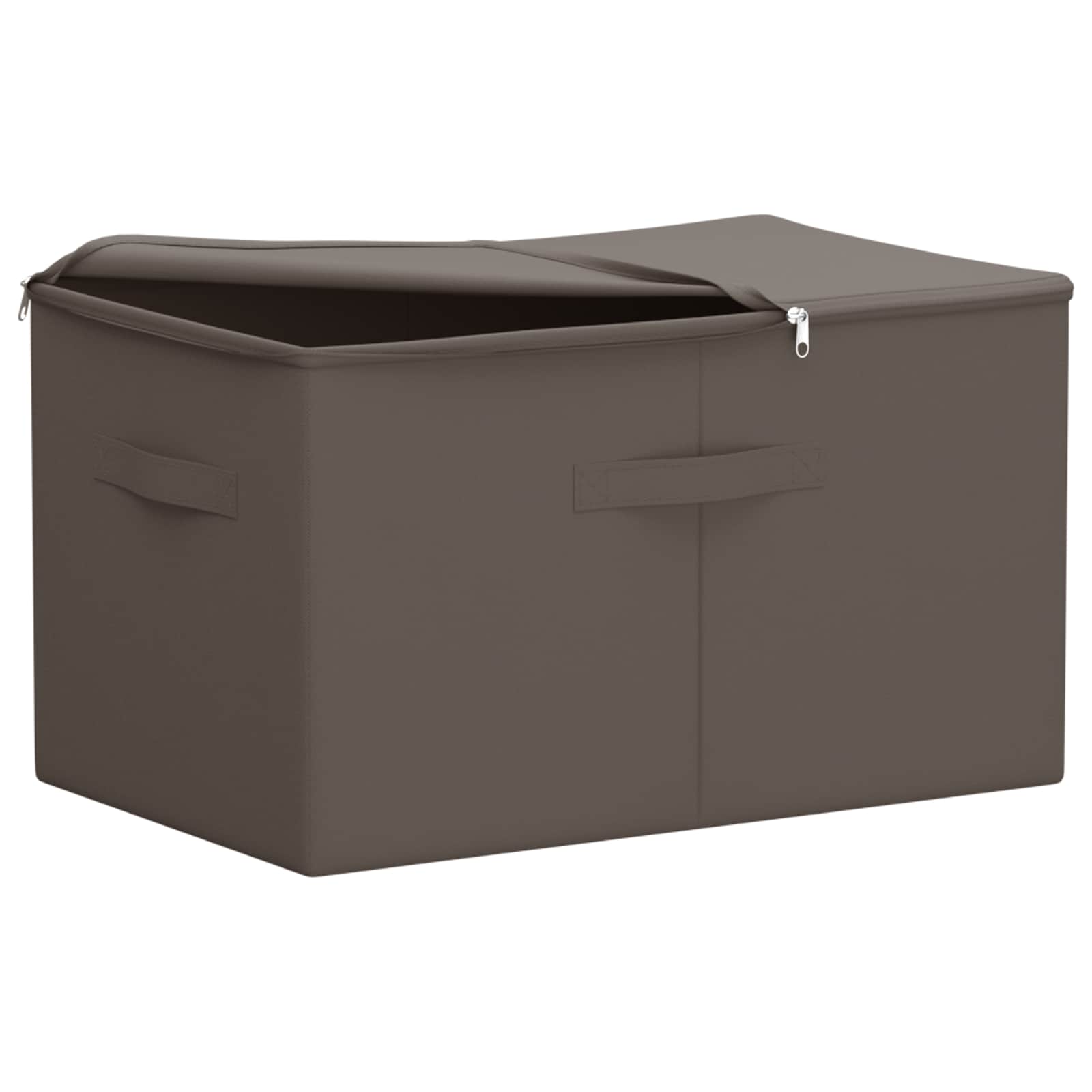vidaXL Storage Box 24 pcs Non-woven fabric 60 x 43 x 35 cm 90.3 L Grey 4
