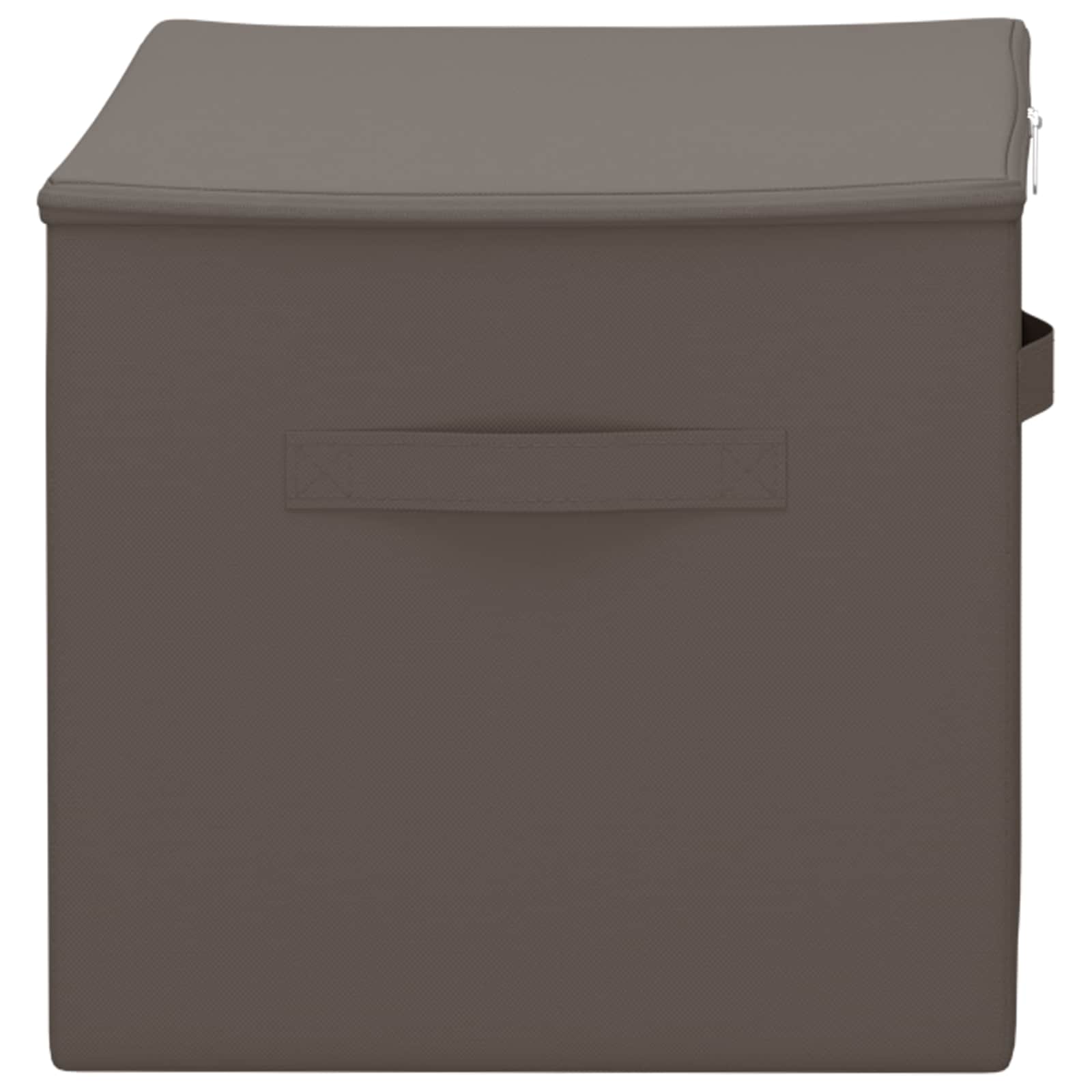 vidaXL Storage Box 24 pcs Non-woven fabric 60 x 43 x 35 cm 90.3 L Grey 6