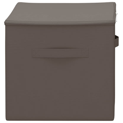 vidaXL Storage Box 24 pcs Non-woven fabric 60 x 43 x 35 cm 90.3 L Grey 6