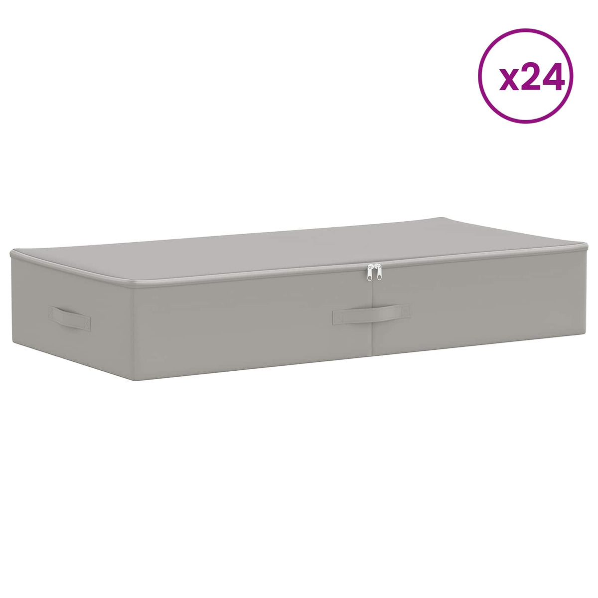 vidaXL Storage Box 24 pcs Non-woven fabric 90 x 48 x 15 cm 64.8 L Grey 3