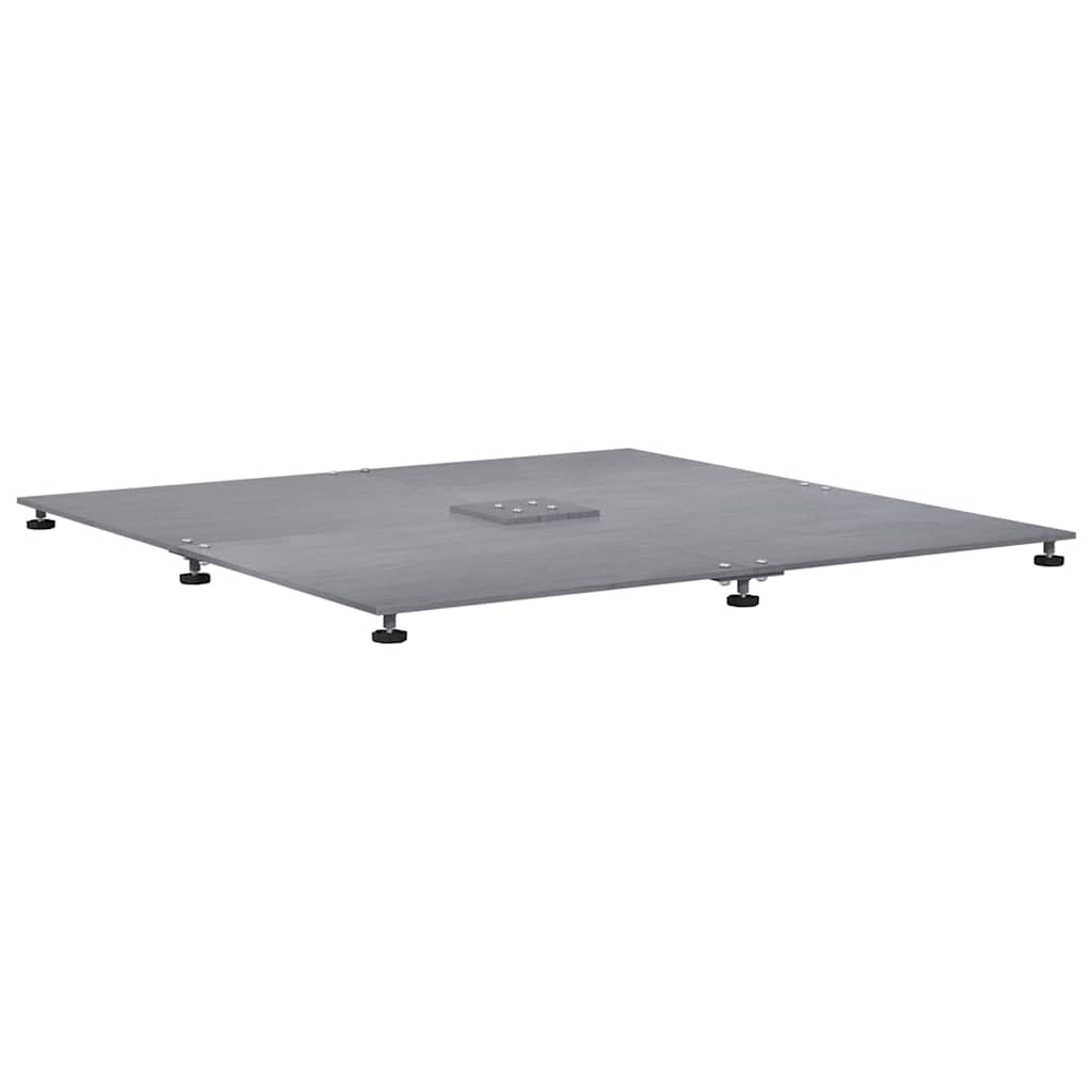 vidaXL Parasol Base 52 kg Dark grey wood look Steel Square Adjustable 2