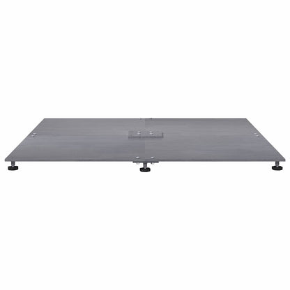 vidaXL Parasol Base 52 kg Dark grey wood look Steel Square Adjustable 5