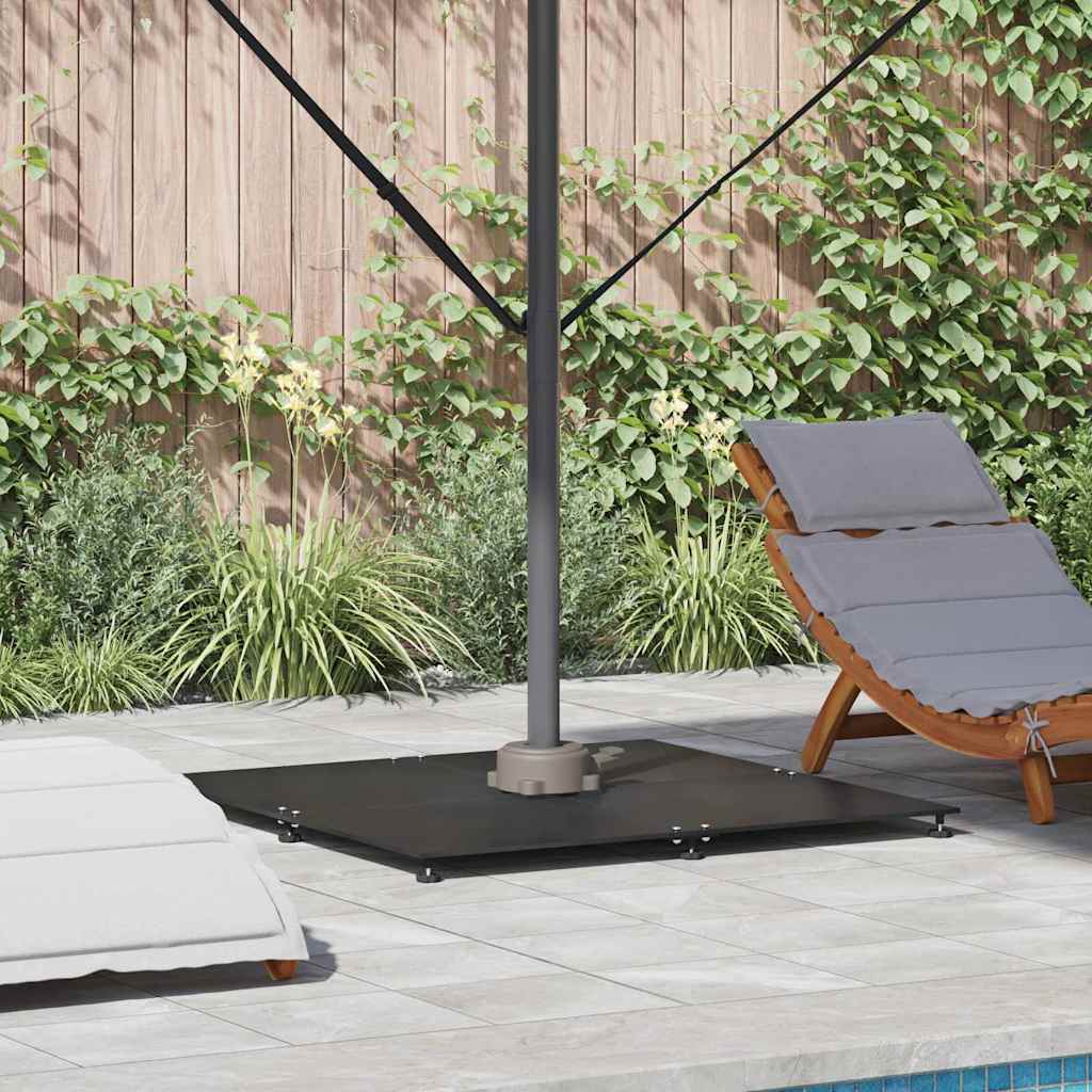 Parasol Base 52 kg Steel Square Adjustable Black