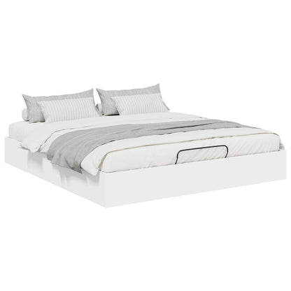 vidaXL Ottoman Bed Frame White 180 x 200 cm Engineered Wood 3
